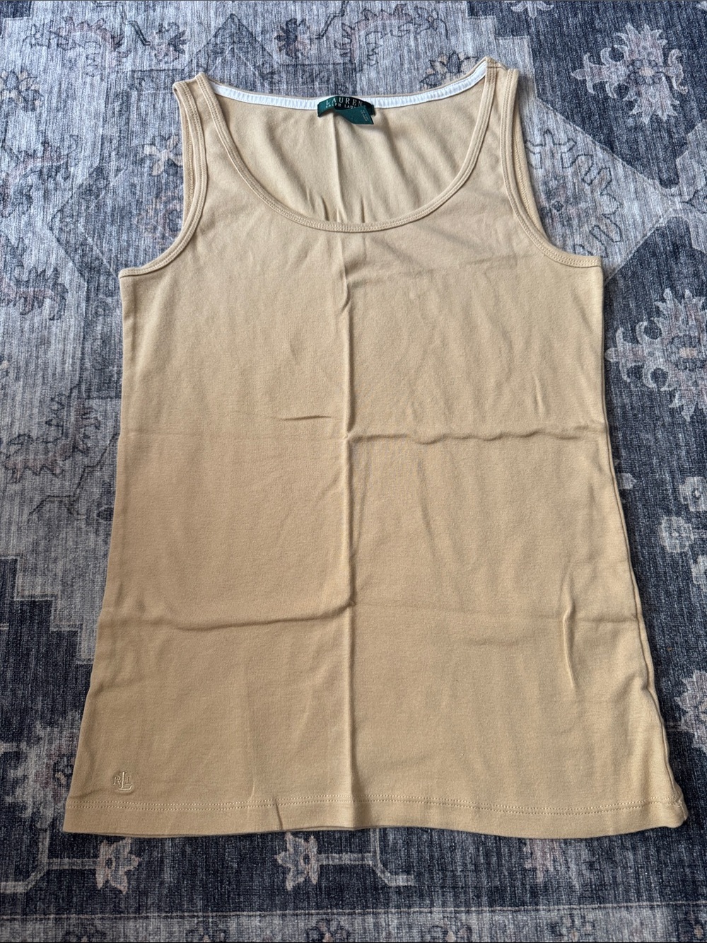 Lauren Ralph Lauren Beige Scoop Neck Tank Top